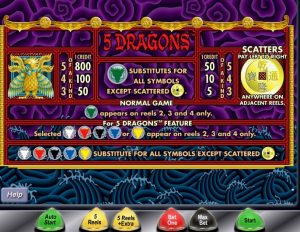 5 dragons slot screenshot 3