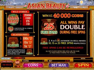 asian beauty slot screenshot 3