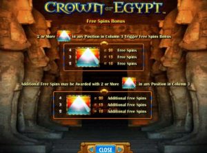 crown of egypt slot screenshot 2