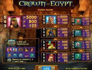 crown of egypt slot screenshot 3