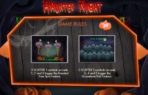 haunted night slot screenshot 2