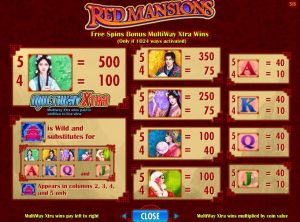red mansions slot screenshot 4