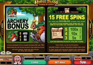 robin hood feathers of fortune slot screenshot 3