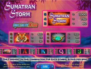 sumatran storm slot screenshot 2
