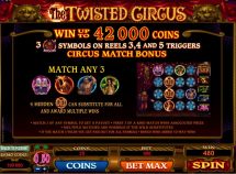 twisted circus slot screenshot 2