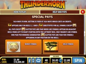 thunderhorn slot screenshot 3
