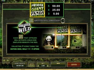 untamed giant panda slot screenshot 2