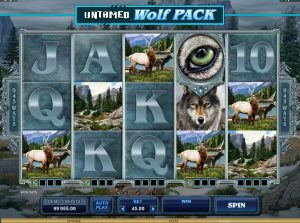 untamed wolf pack slot screenshot 1