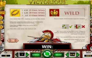 victorious slot screenshot 2