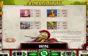 victorious slot screenshot 3