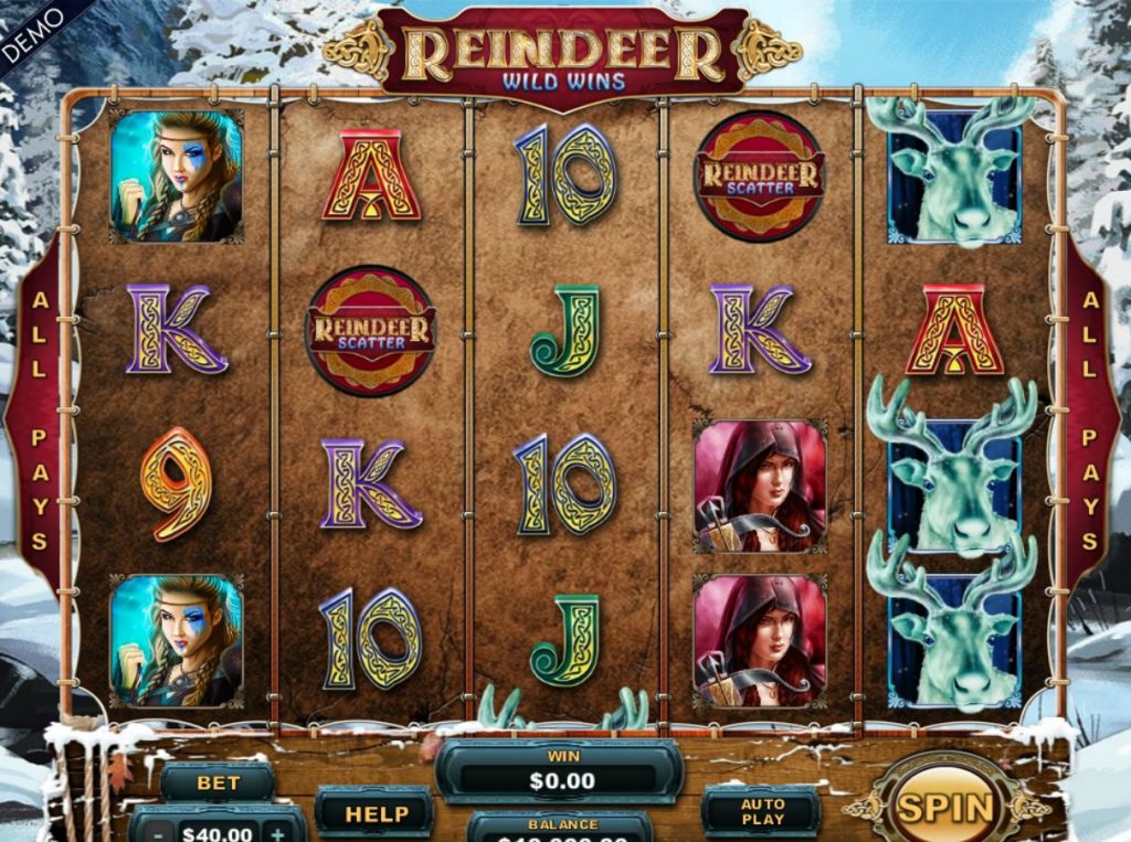 Video Slot Game - Reindeer Wild Wins