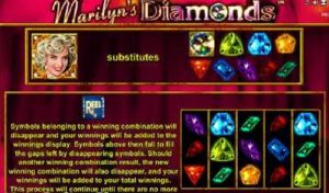 marilyns diamonds slot screenshot 3
