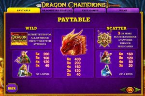 dragon champions slot screenshot 2