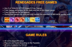 renegades slot screenshot 4